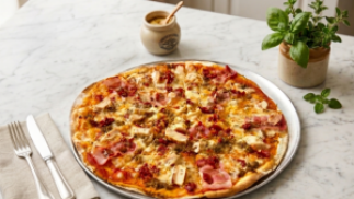Menú de pizza para dos